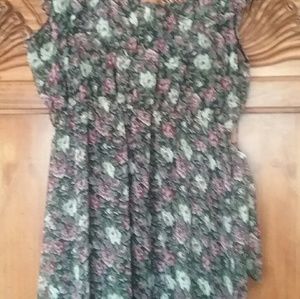 Forever 21 flower print short sleeve dress